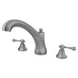 Vintage Two-Handle 3-Hole Deck Mount Roman Tub Faucet