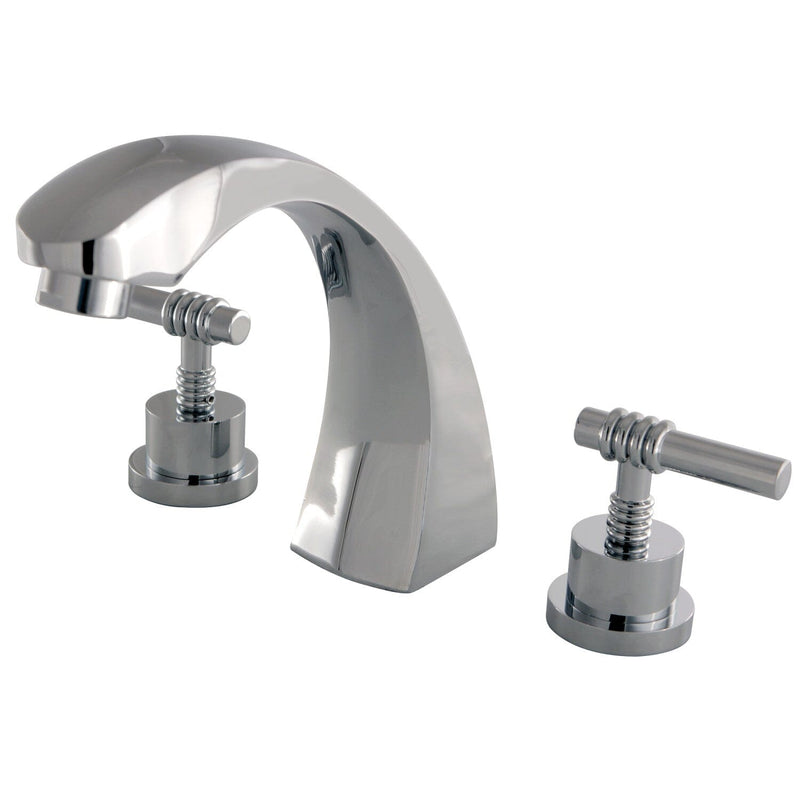 Two-Handle 3-Hole Deck Mount Roman Tub Faucet