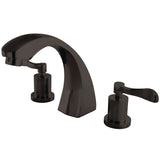 Vintage Two-Handle 3-Hole Deck Mount Roman Tub Faucet