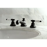 Bel-Air Two-Handle 3-Hole Deck Mount Widespread Bathroom Faucet with Brass Pop-Up Drain