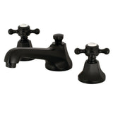 Metropolitan Two-Handle 3-Hole Deck Mount Widespread Bathroom Faucet with Brass Pop-Up Drain