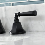 Metropolitan Two-Handle 3-Hole Deck Mount Widespread Bathroom Faucet with Brass Pop-Up