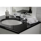 Belknap Two-Handle 3-Hole Deck Mount Widespread Bathroom Faucet with Brass Pop-Up