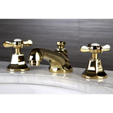 Essex Two-Handle 3-Hole Deck Mount Widespread Bathroom Faucet with Brass Pop-Up