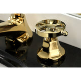 Belknap Two-Handle 3-Hole Deck Mount Widespread Bathroom Faucet with Brass Pop-Up