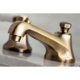 Bel-Air Two-Handle 3-Hole Deck Mount Widespread Bathroom Faucet with Brass Pop-Up Drain