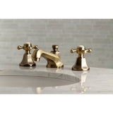 Metropolitan Two-Handle 3-Hole Deck Mount Widespread Bathroom Faucet with Brass Pop-Up Drain