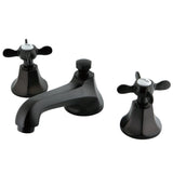 Essex Two-Handle 3-Hole Deck Mount Widespread Bathroom Faucet with Brass Pop-Up