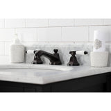 Bel-Air Two-Handle 3-Hole Deck Mount Widespread Bathroom Faucet with Brass Pop-Up Drain