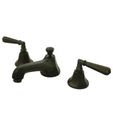 Metropolitan Two-Handle 3-Hole Deck Mount Widespread Bathroom Faucet with Brass Pop-Up