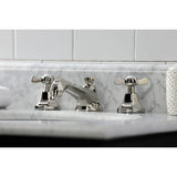 Essex Two-Handle 3-Hole Deck Mount Widespread Bathroom Faucet with Brass Pop-Up