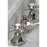 Metropolitan Two-Handle 3-Hole Deck Mount Widespread Bathroom Faucet with Brass Pop-Up Drain