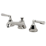 Metropolitan Two-Handle 3-Hole Deck Mount Widespread Bathroom Faucet with Brass Pop-Up