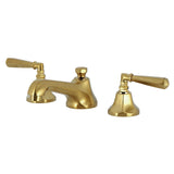 Metropolitan Two-Handle 3-Hole Deck Mount Widespread Bathroom Faucet with Brass Pop-Up