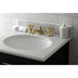 Belknap Two-Handle 3-Hole Deck Mount Widespread Bathroom Faucet with Brass Pop-Up