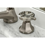 Belknap Two-Handle 3-Hole Deck Mount Widespread Bathroom Faucet with Brass Pop-Up