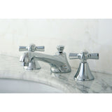 Millennium Two-Handle 3-Hole Deck Mount Widespread Bathroom Faucet with Brass Pop-Up