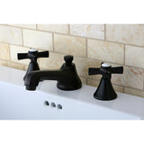 Millennium Two-Handle 3-Hole Deck Mount Widespread Bathroom Faucet with Brass Pop-Up