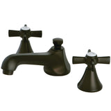 Millennium Two-Handle 3-Hole Deck Mount Widespread Bathroom Faucet with Brass Pop-Up