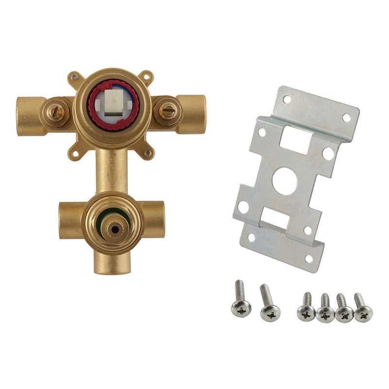 Pressure Balanced Tub and Shower Valve with Integrated 3-Function Diverter