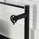 Webb Two-Handle 1-Hole Deck Mount Pot Filler Faucet with Knurled Handle
