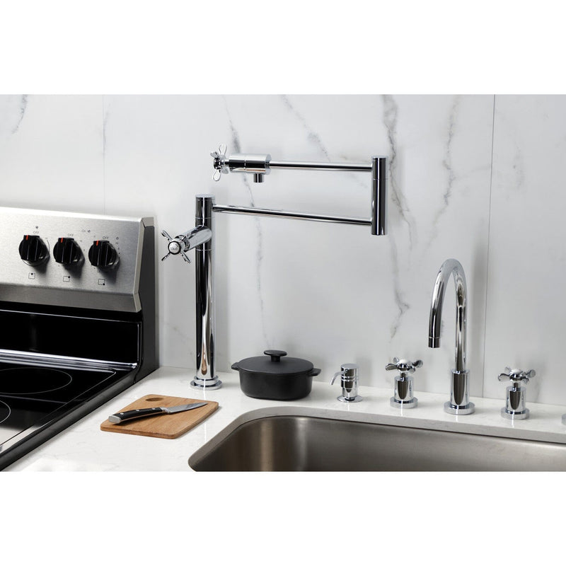 Essex Two-Handle 1-Hole Deck Mount Pot Filler Faucet