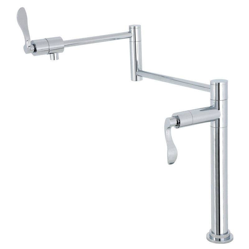 NuWave Two-Handle 1-Hole Deck Mount Pot Filler Faucet