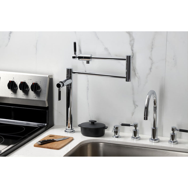 Kaiser Two-Handle 1-Hole Deck Mount Pot Filler Faucet