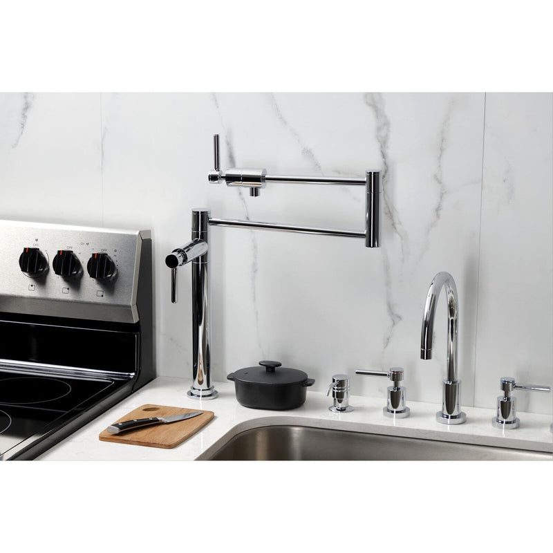 Concord Two-Handle 1-Hole Deck Mount Pot Filler Faucet