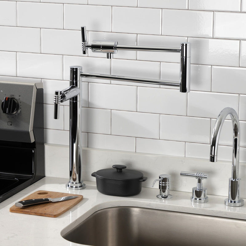 Milano Two-Handle 1-Hole Deck Mount Pot Filler Faucet