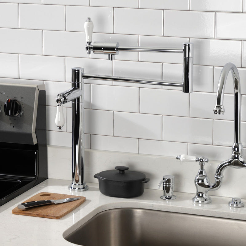 Metropolitan Two-Handle 1-Hole Deck Mount Pot Filler Faucet