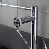 Webb Two-Handle 1-Hole Deck Mount Pot Filler Faucet with Knurled Handle