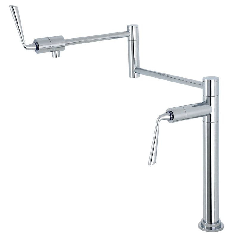 Silver Sage Two-Handle 1-Hole Deck Mount Pot Filler Faucet