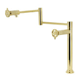 Webb Two-Handle 1-Hole Deck Mount Pot Filler Faucet with Knurled Handle