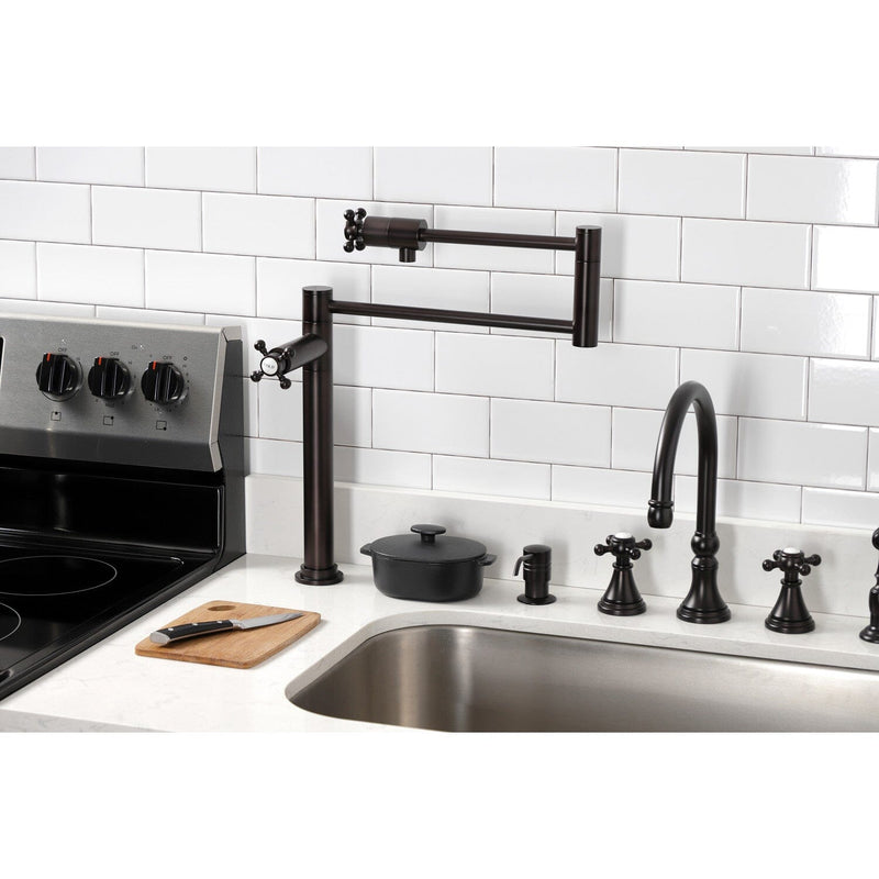 Metropolitan Two-Handle 1-Hole Deck Mount Pot Filler Faucet