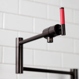 Kaiser Two-Handle 1-Hole Deck Mount Pot Filler Faucet