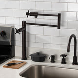 Concord Two-Handle 1-Hole Deck Mount Pot Filler Faucet
