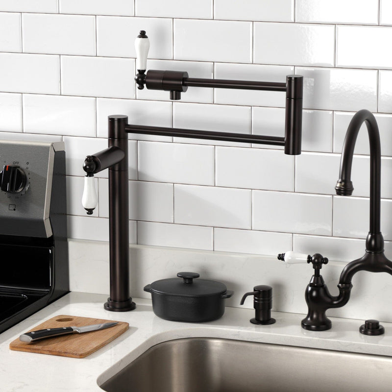 Metropolitan Two-Handle 1-Hole Deck Mount Pot Filler Faucet