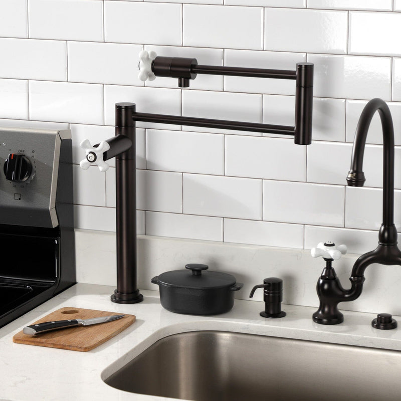 Metropolitan Two-Handle 1-Hole Deck Mount Pot Filler Faucet