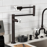 Metropolitan Two-Handle 1-Hole Deck Mount Pot Filler Faucet