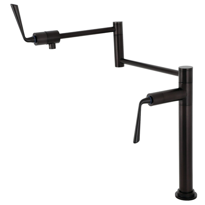 Silver Sage Two-Handle 1-Hole Deck Mount Pot Filler Faucet