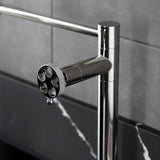 Webb Two-Handle 1-Hole Deck Mount Pot Filler Faucet with Knurled Handle