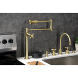 Concord Two-Handle 1-Hole Deck Mount Pot Filler Faucet
