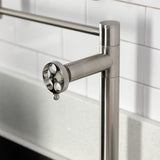 Webb Two-Handle 1-Hole Deck Mount Pot Filler Faucet with Knurled Handle