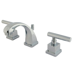Claremont Two-Handle 3-Hole Deck Mount Widespread Bathroom Faucet with Brass Pop-Up