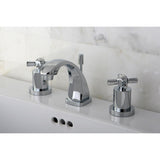 Millennium Two-Handle 3-Hole Deck Mount Widespread Bathroom Faucet with Brass Pop-Up