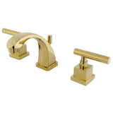 Claremont Two-Handle 3-Hole Deck Mount Widespread Bathroom Faucet with Brass Pop-Up