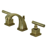 Claremont Two-Handle 3-Hole Deck Mount Widespread Bathroom Faucet with Brass Pop-Up