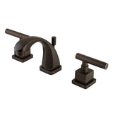 Claremont Two-Handle 3-Hole Deck Mount Widespread Bathroom Faucet with Brass Pop-Up