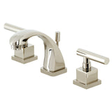 Claremont Two-Handle 3-Hole Deck Mount Widespread Bathroom Faucet with Brass Pop-Up